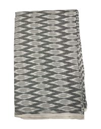 13A Gray & White Diamond Cut design Ikat Handwoven Fabric Material