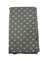 16A Gray & White Dotted design Ikat Handwoven Fabric Material