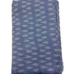 Blue & White lines design Ikat Handwoven Fabric Material
