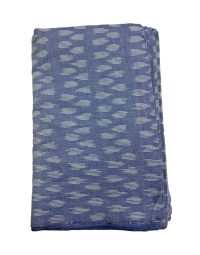 17A Blue & White lines design Ikat Handwoven Fabric Material