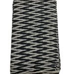 Black & Gray Waves design Ikat Handwoven Fabric Material