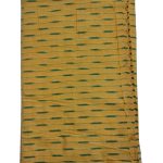 Lemon Yellow Ikat Designed Handwoven Fabric Material