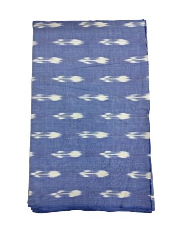 Blue & White Arrow design Ikat Handwoven Fabric Material