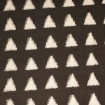 Black & White triangles Double Ikat Designed Handwoven Fabric Material
