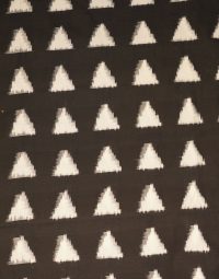 M1 Black & White triangles Double Ikat Designed Handwoven Fabric Material